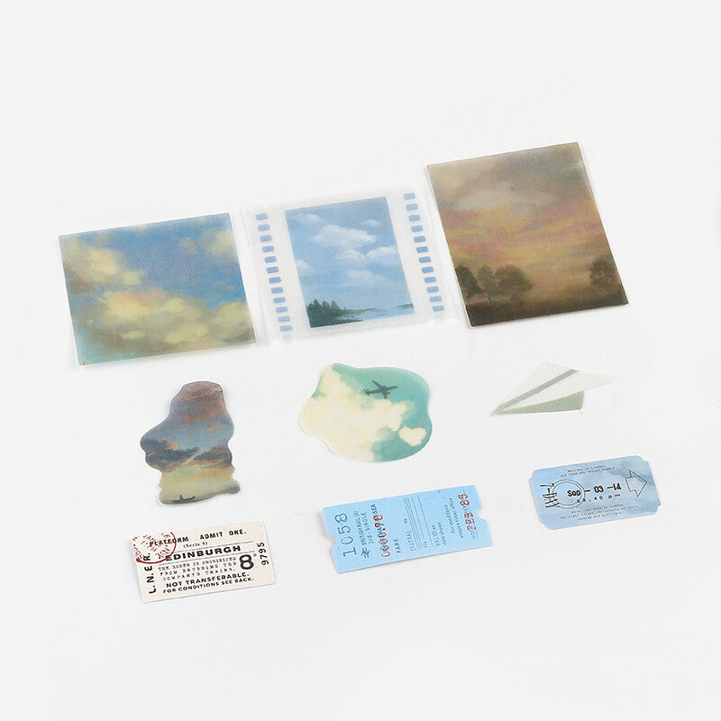 BGM Sticker Flakes Travel Diary Sky