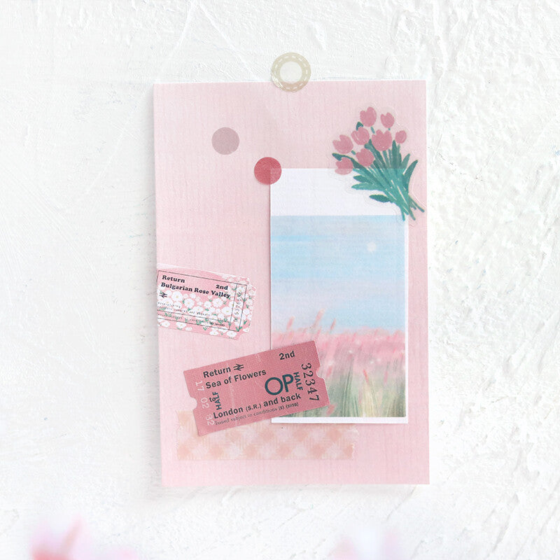 BGM Sticker Flakes Travel Diary Flower Garden