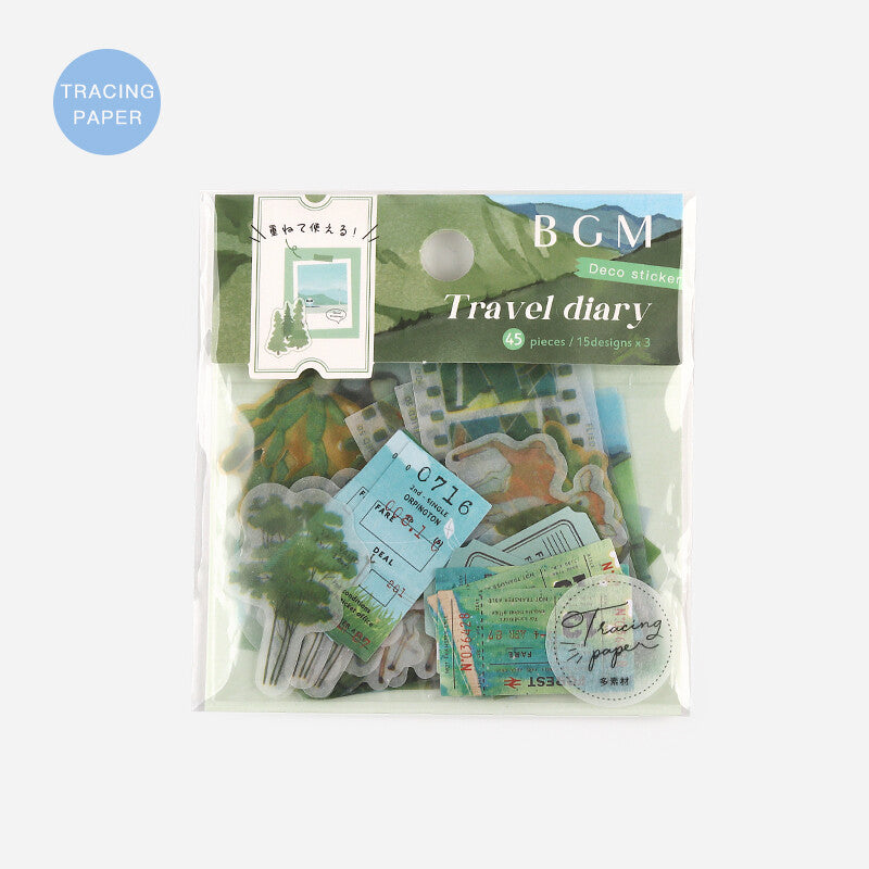 BGM Sticker Flakes Travel Diary Forest