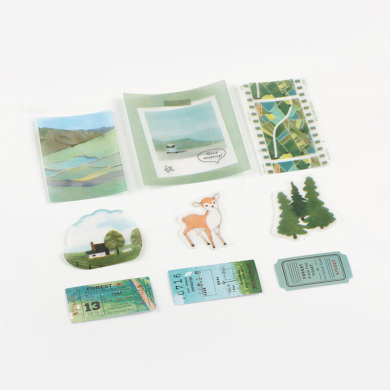 BGM Sticker Flakes Travel Diary Forest
