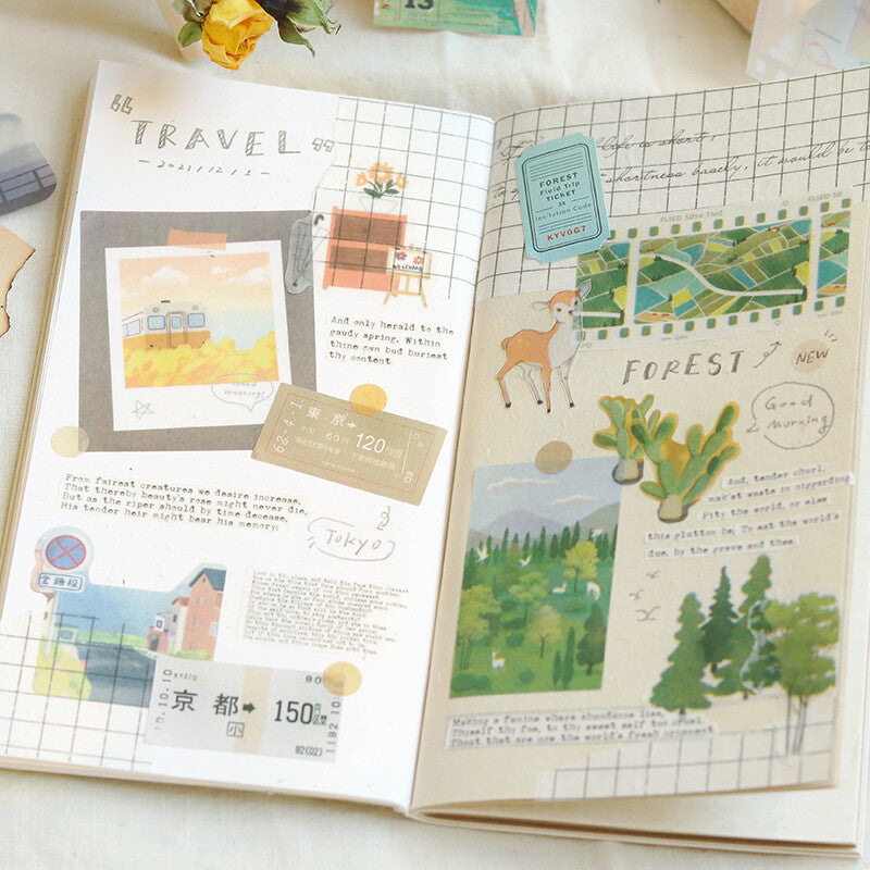 BGM Sticker Flakes Travel Diary Forest