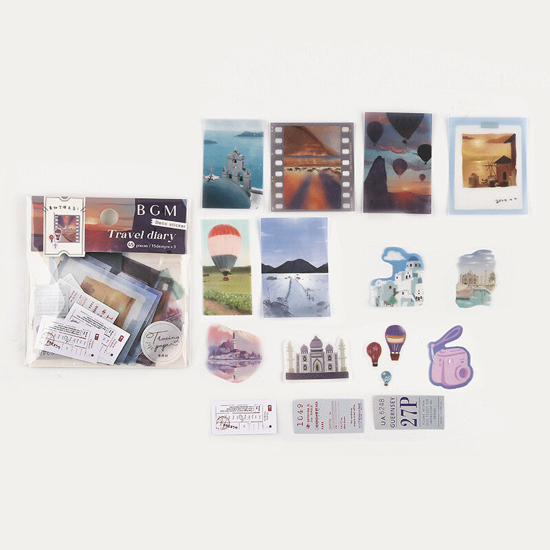 BGM Sticker Flakes Travel Diary Worldwide