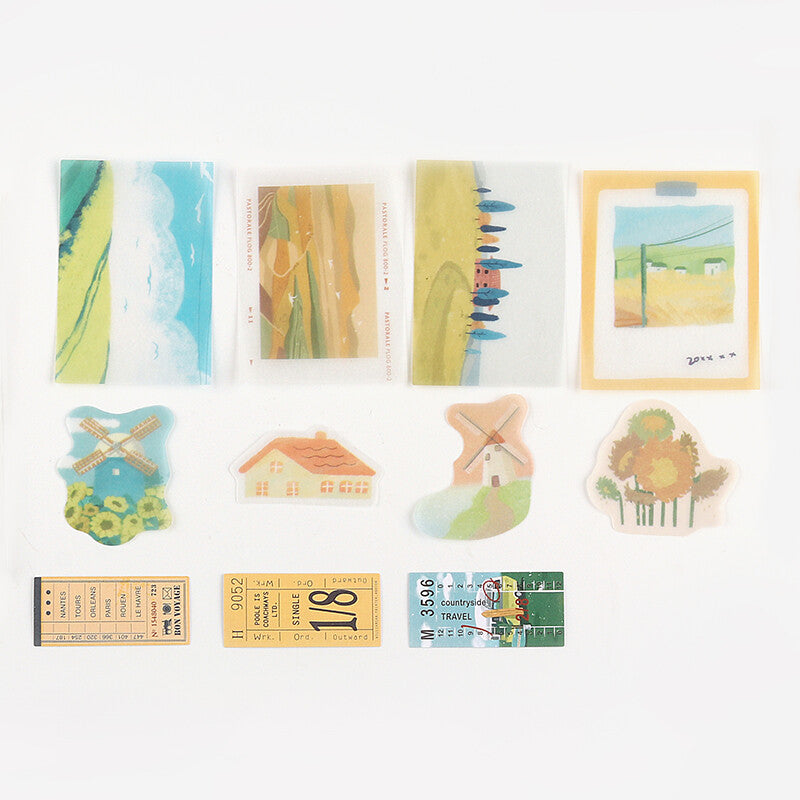 BGM Sticker Flakes Travel Diary Rural