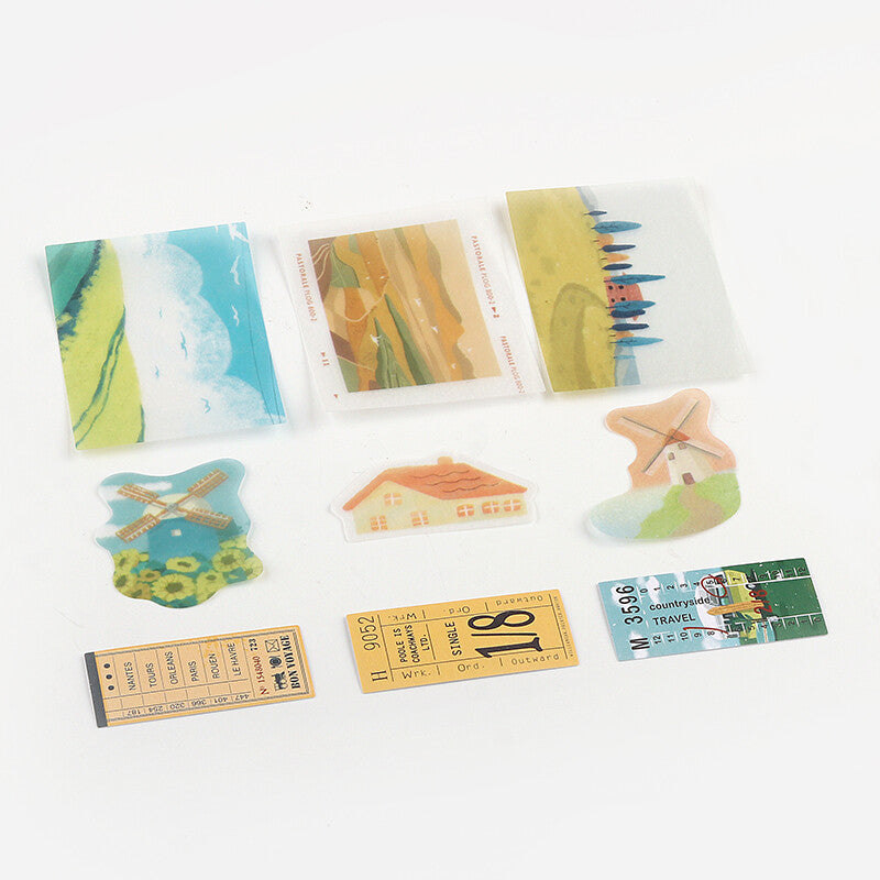 BGM Sticker Flakes Travel Diary Rural