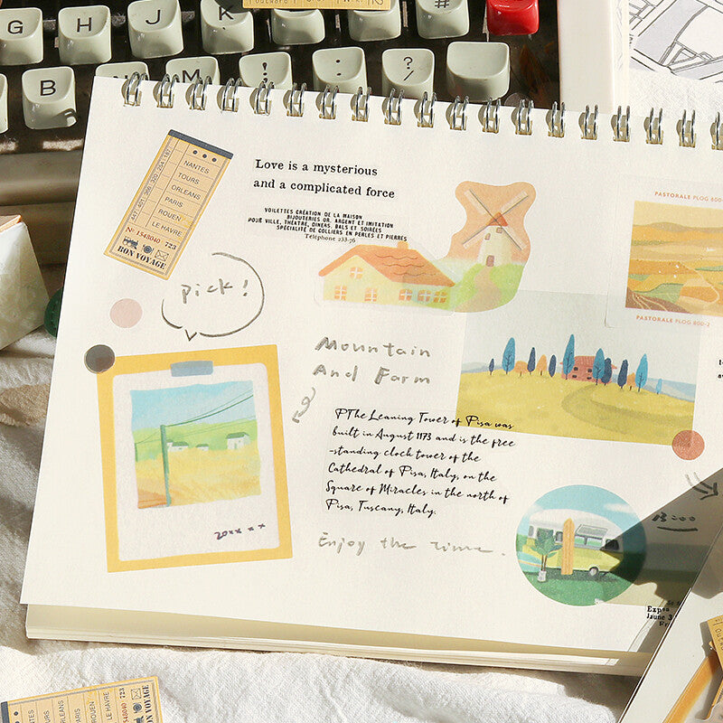 BGM Sticker Flakes Travel Diary Rural