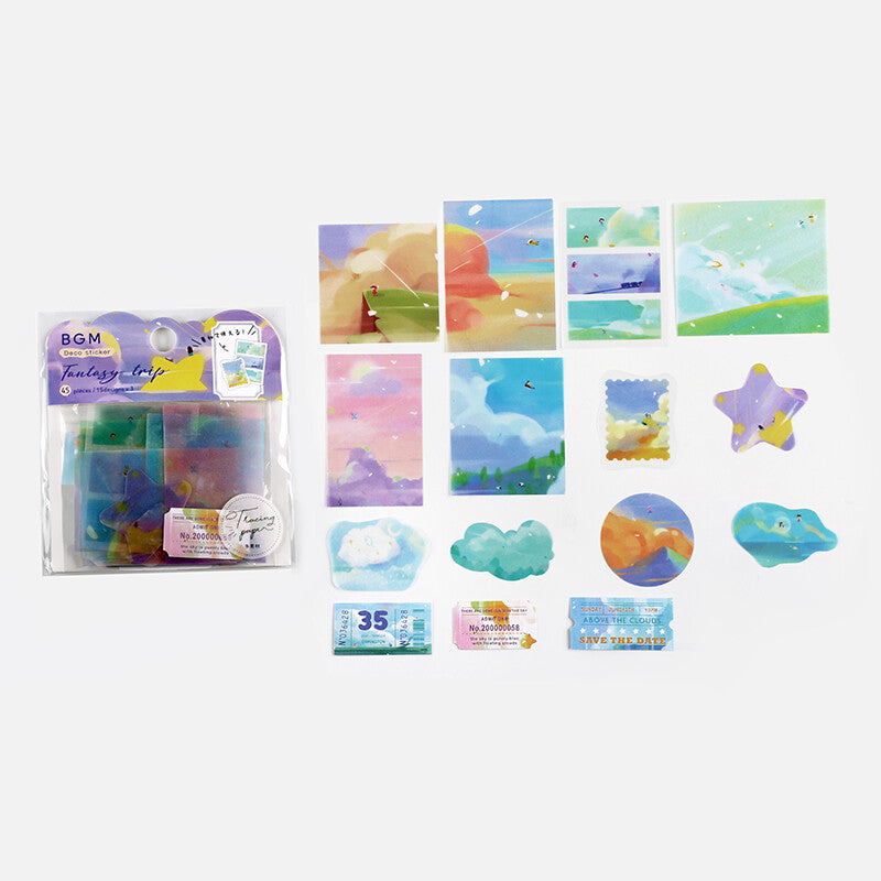 BGM Sticker Flakes Fantasy Trip Dream Sky