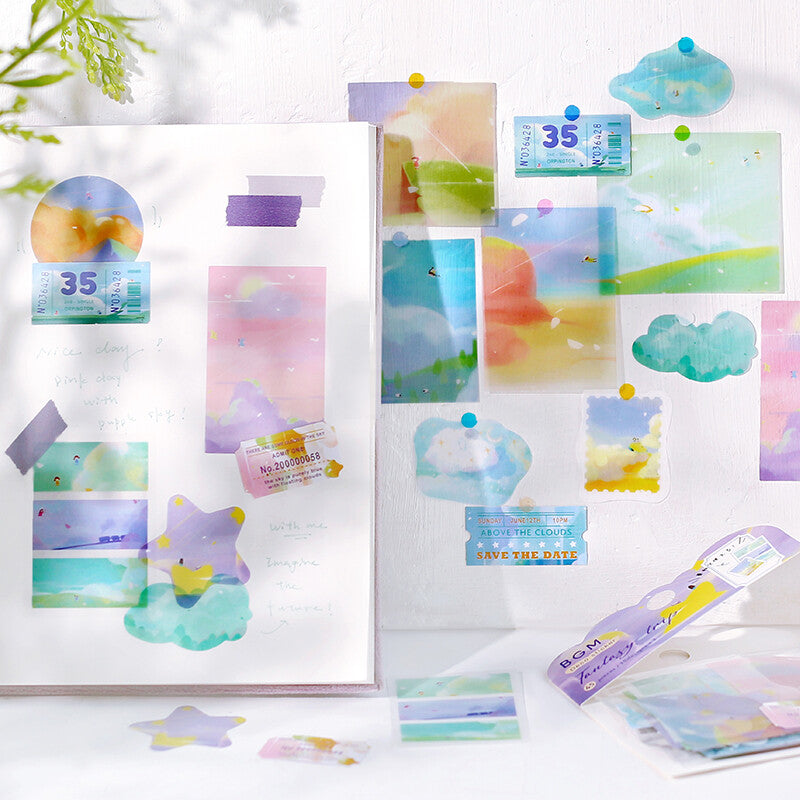 BGM Sticker Flakes Fantasy Trip Dream Sky