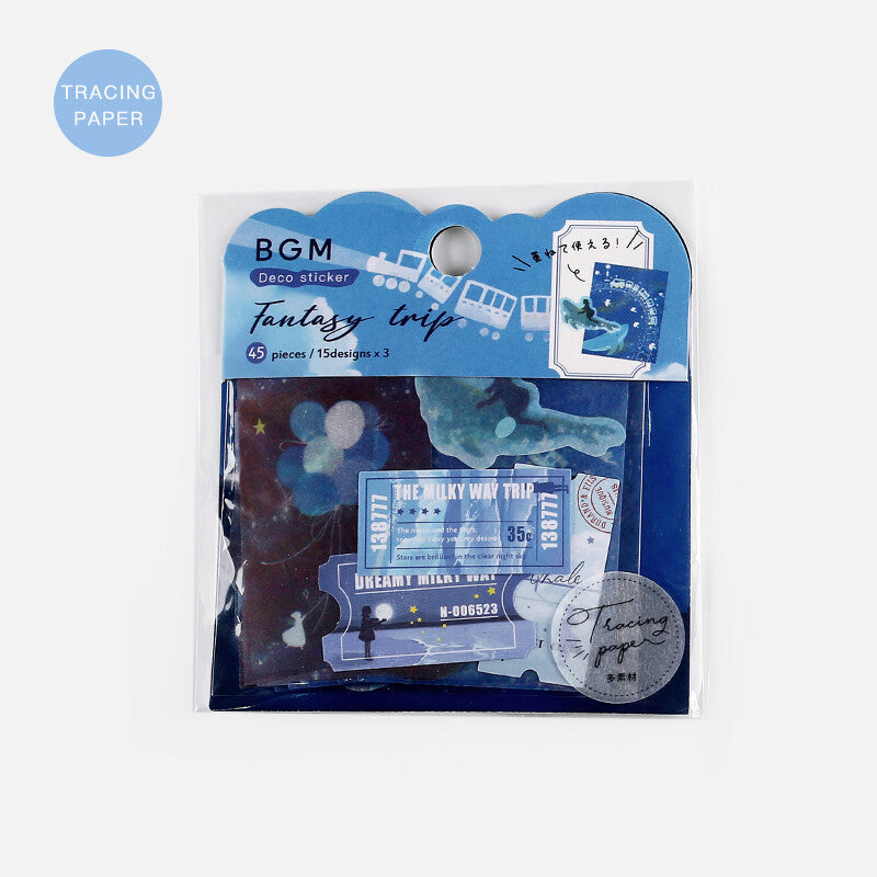 BGM Sticker Flakes Fantasy Trip Blue Galaxy