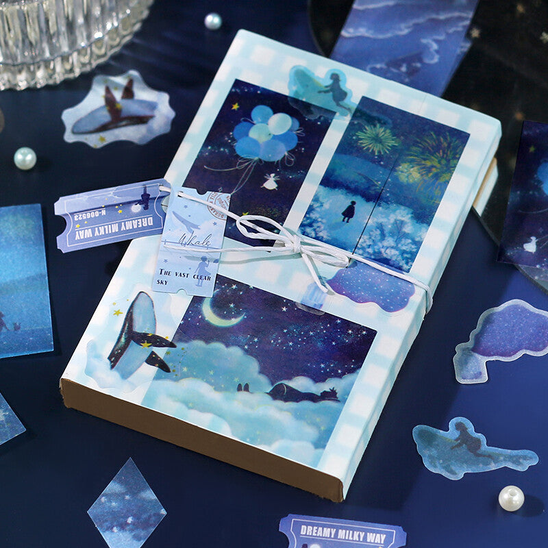 BGM Sticker Flakes Fantasy Trip Blue Galaxy