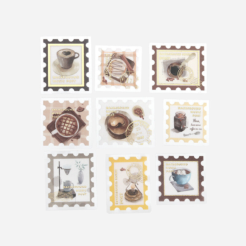 BGM Washi Sticker Flakes Post Office Coffee