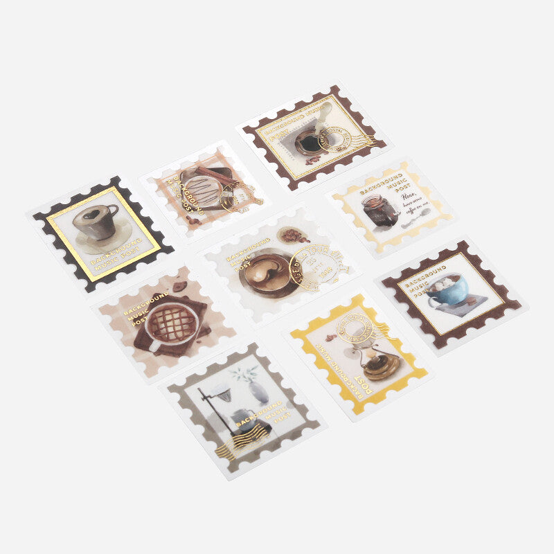BGM Washi Sticker Flakes Post Office Coffee