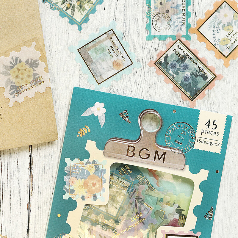 BGM Washi Sticker Flakes Post Office Blossom