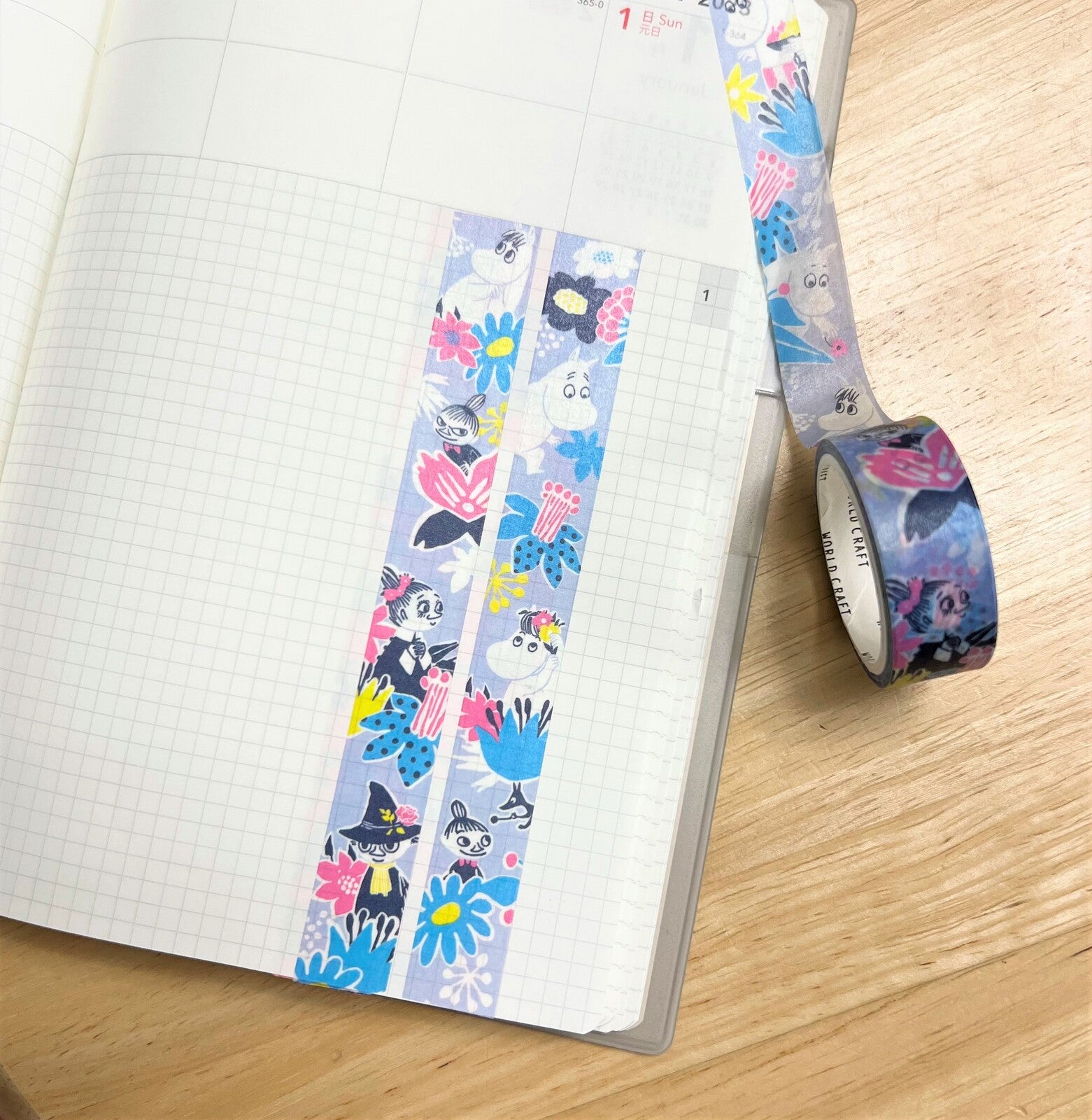 Washitape Moomins Flower Blue