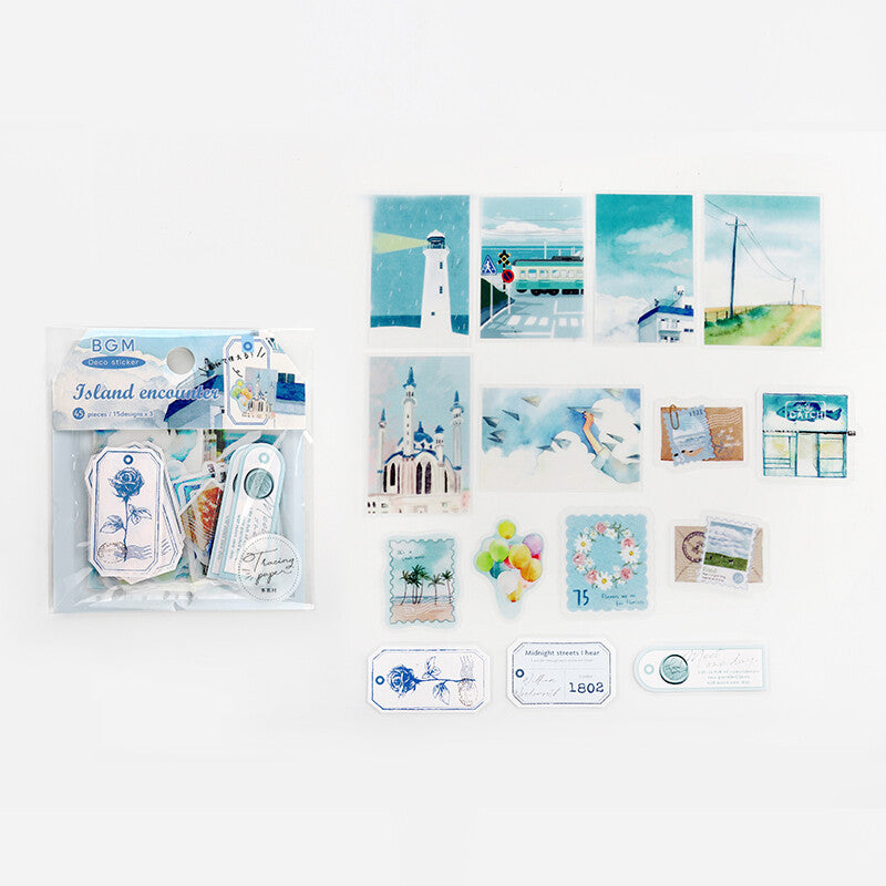 BGM Sticker Flakes Island Encounter Blue