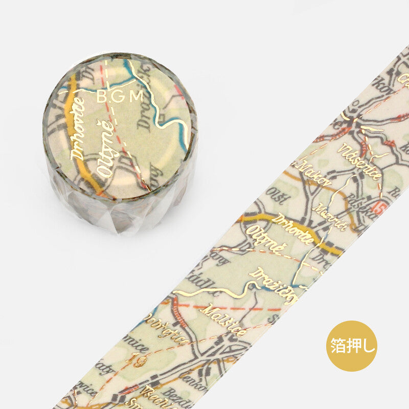 BGM Washitape Antique Map Foil
