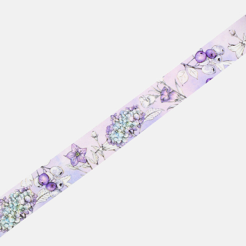 20mm Foil Washiteippi Flower Margin Purple