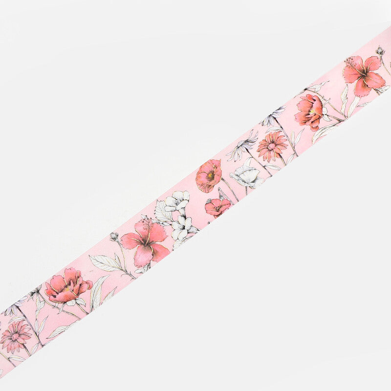 20mm Foil Washiteippi Flower Margin Pink