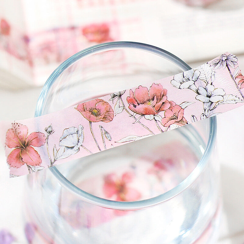 20mm Foil Washiteippi Flower Margin Pink