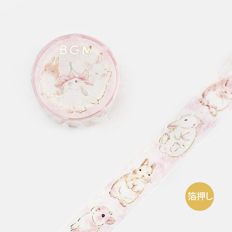 20mm Washitape Fluffy Bunnies Foil