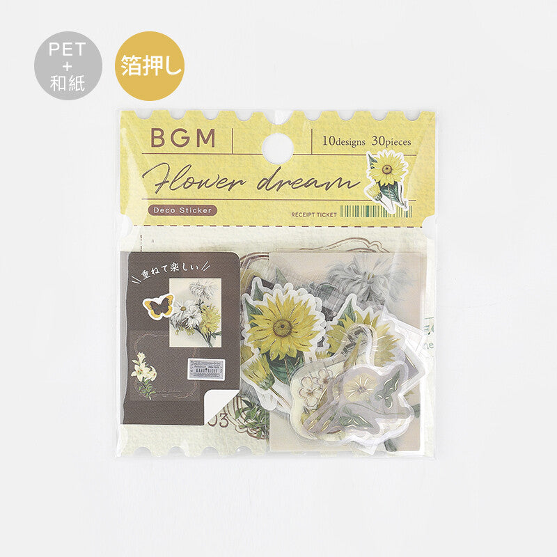 BGM Planner Sticker Flakes Flower Dream Vintage