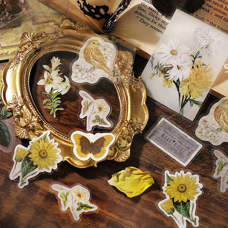 BGM Planner Sticker Flakes Flower Dream Vintage