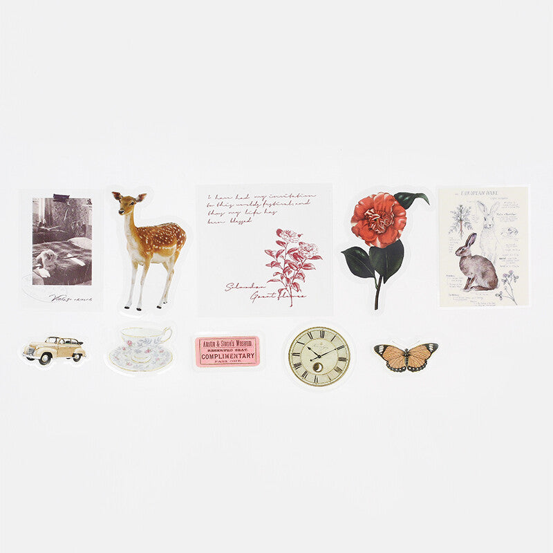 BGM Planner Sticker Flakes Butterfly Valley Vintage