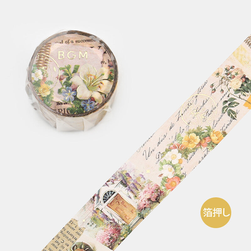 BGM Washitape Romantic Invitation Flowers