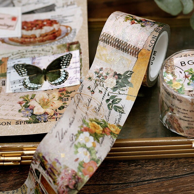 BGM Washitape Romantic Invitation Flowers