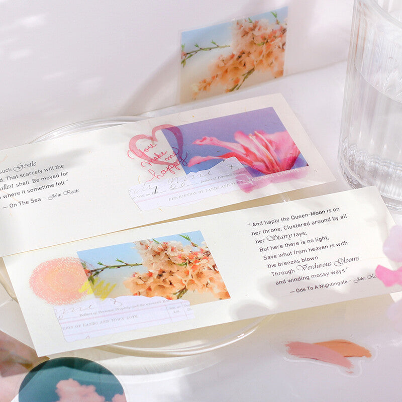 BGM Planner Sticker Flakes Color Poems Pink