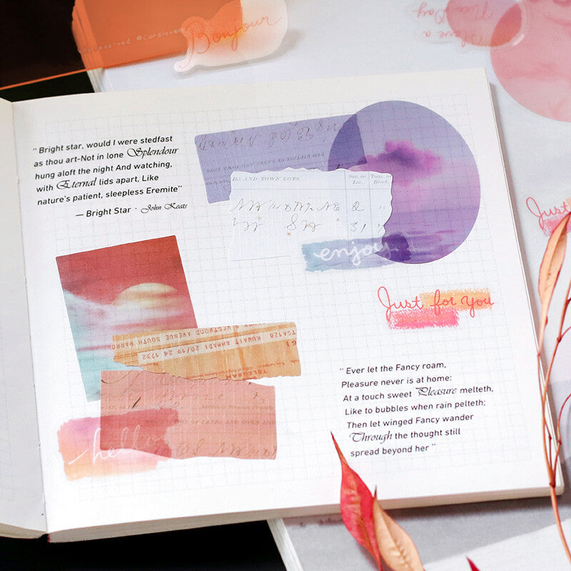 BGM Planner Sticker Flakes Color Poems Orange