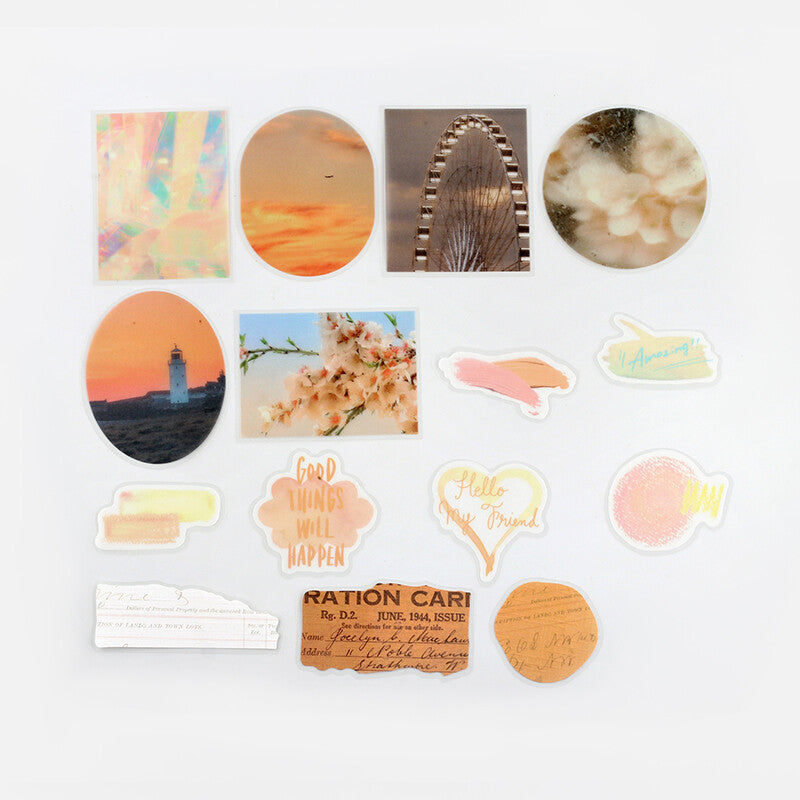BGM Planner Sticker Flakes Color Poems Yellow