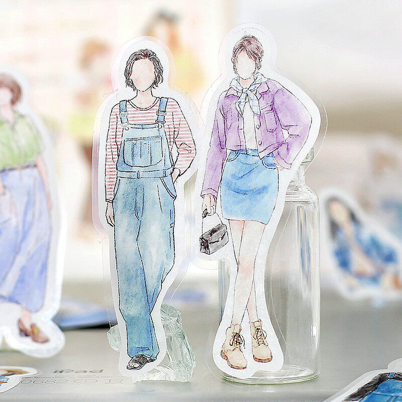 BGM Planner Sticker #OOTD 03 Love Denim