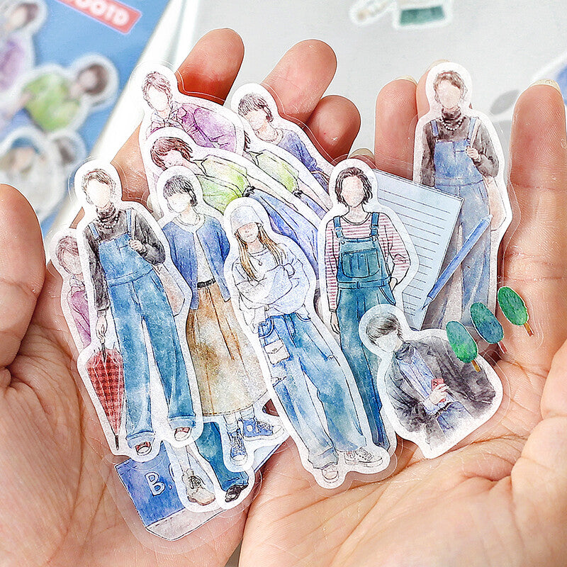 BGM Planner Sticker #OOTD 03 Love Denim