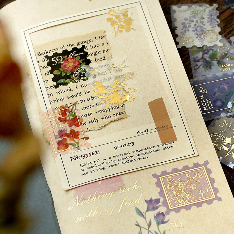 BGM Planner Stickers Post Office Botanical Book Red