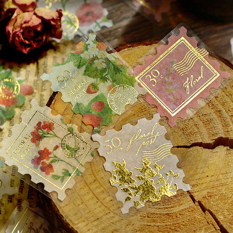 BGM Planner Stickers Post Office Botanical Book Red