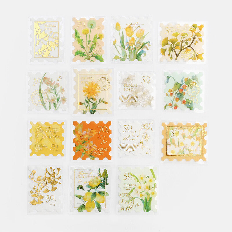 BGM Planner Stickers Post Office Botanical Book Yellow