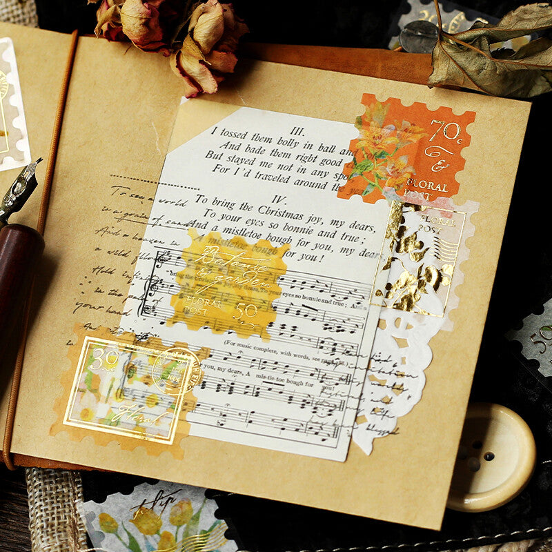 BGM Planner Stickers Post Office Botanical Book Yellow