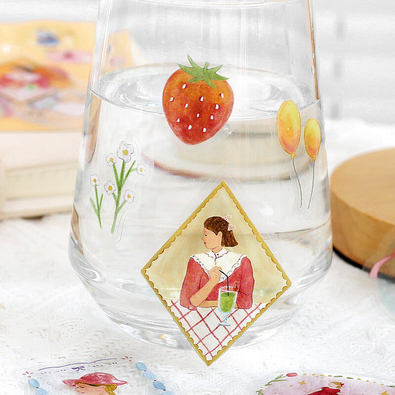 BGM PET Sticker Flakes Maiden Brooch Girls