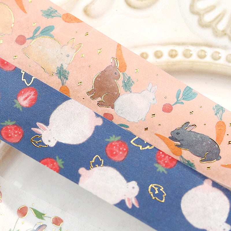 BGM Washitape Rabbit Country Strawberry Daifuku