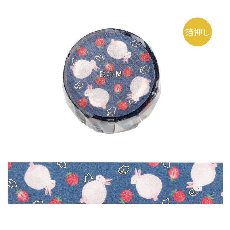 BGM Washitape Rabbit Country Strawberry Daifuku