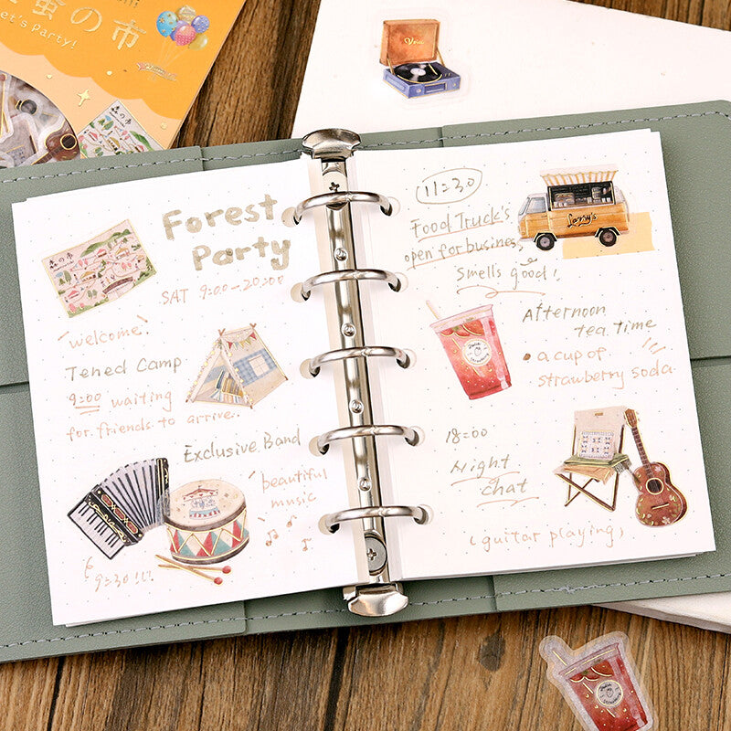 BGM Planner Stickers Aozora Nominoichi Let's Party!