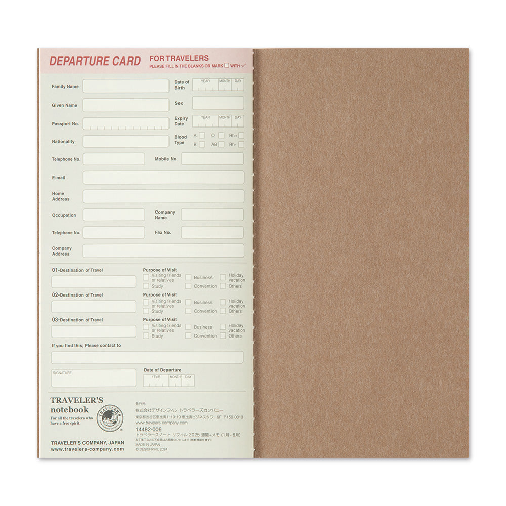 Traveler's Notebook 2026 Weekly + Memo Diary Regular Size
