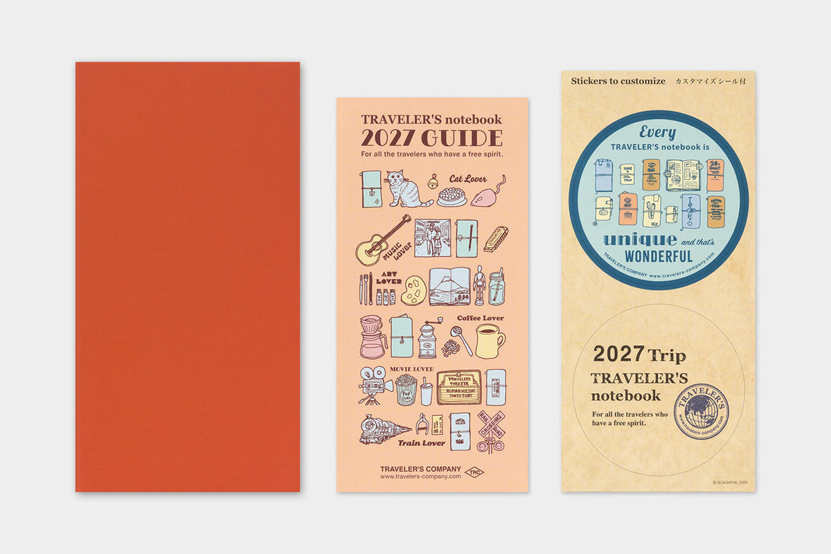 Traveler's Notebook 2027 Monthly Diary Regular Size