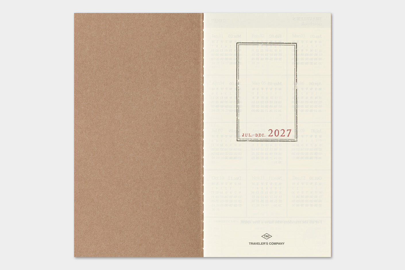 Traveler's Notebook 2027 Weekly + Memo Diary Regular Size