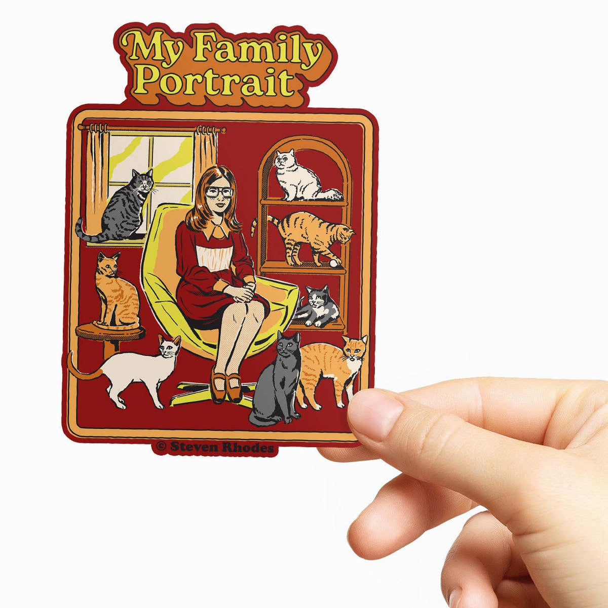 Steven Rhodes Vinyl Sticker My Family Portrait