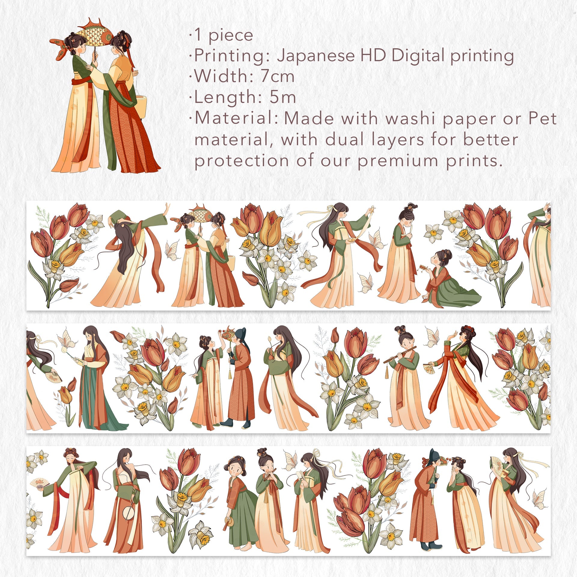 Hanfu Wide Washitape 70mm