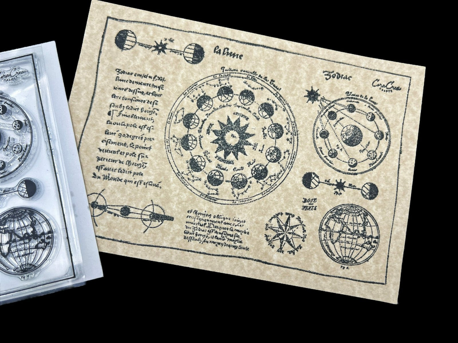 CoraCreaCrafts Astronomy Clear Stamp
