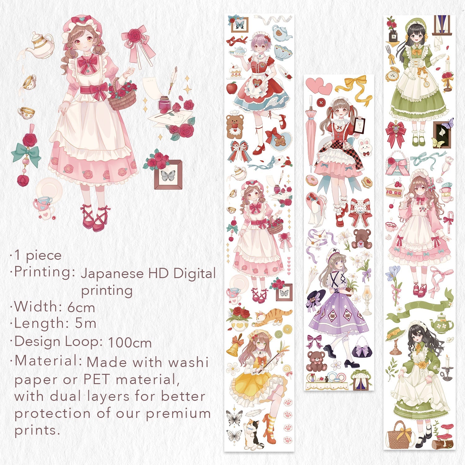 Teatime Delights Wide Washitape 60mm