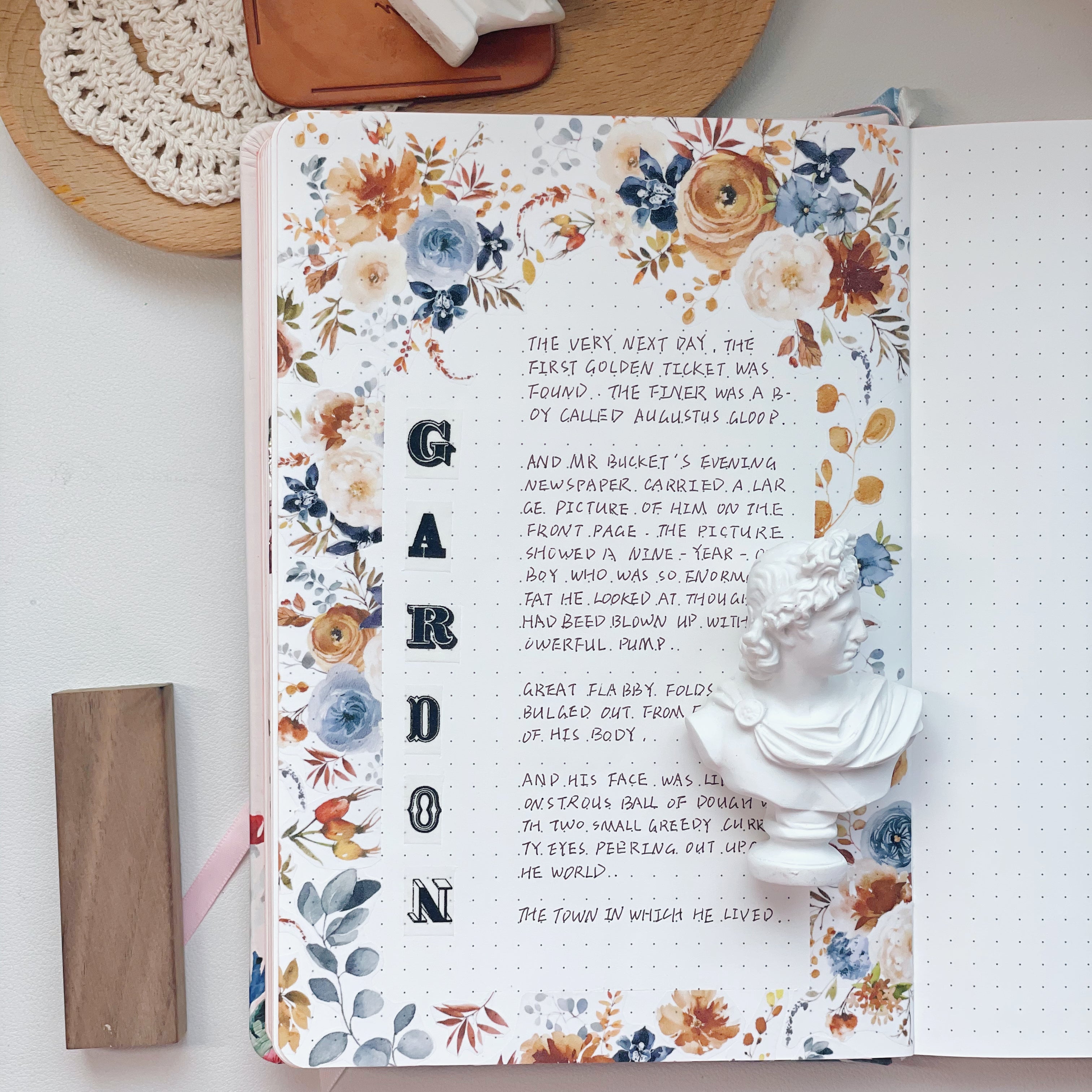 Dusty Blue & Cinnamon Wide Washitape 60mm