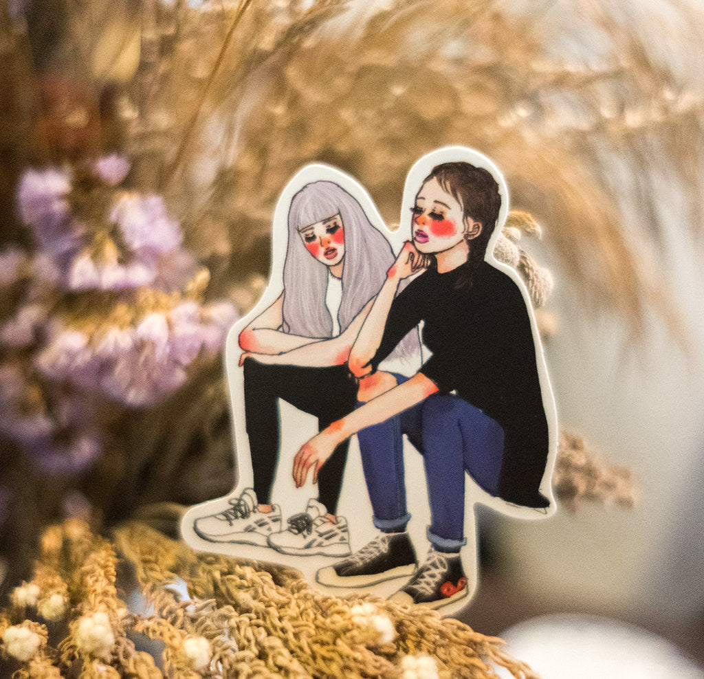 You and Me 25 pcs Sticker Set in a Metal Tin